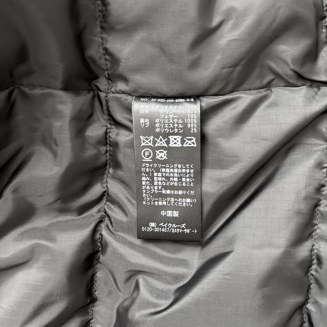 Spick&Span 撥水フーデッドダウンコート38 ブラック