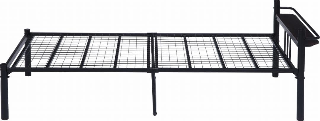 《新品・送料無料》宮付　シングルベッド　タンテ　ブラック