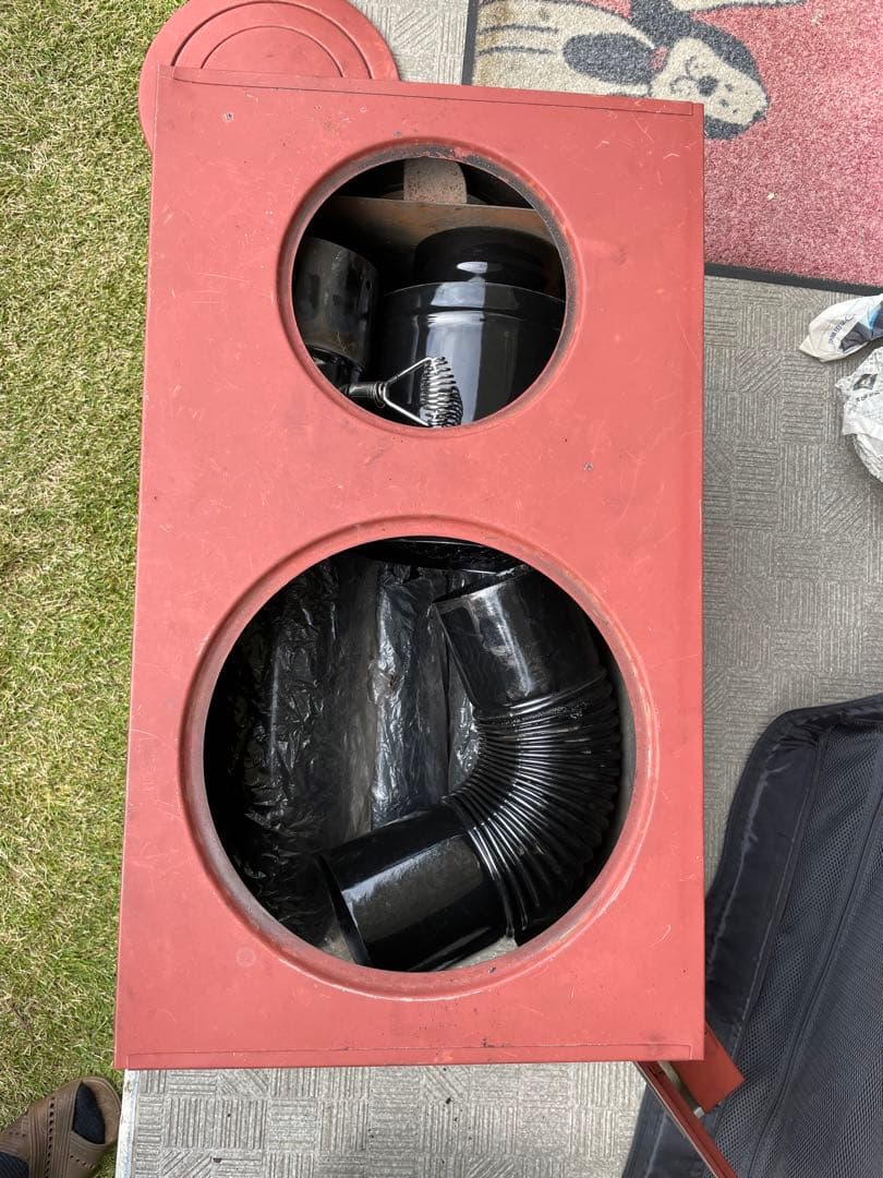 新保製作所　カラー角型窓付きガード付薪ストーブ／ホーロー煙突／バッグ　セット