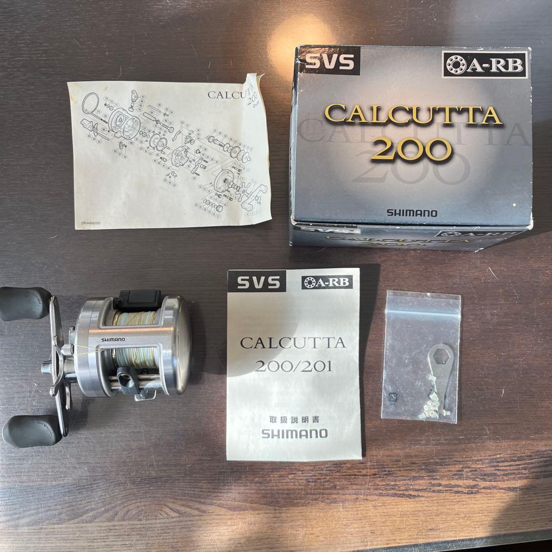 【箱付・説明書／美品】シマノ カルカッタ200 SVS A-RB シルバー
