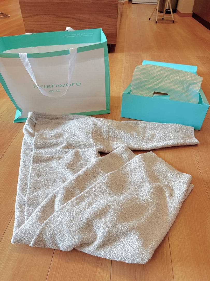 kashwere グレー ロングラインカーディガン