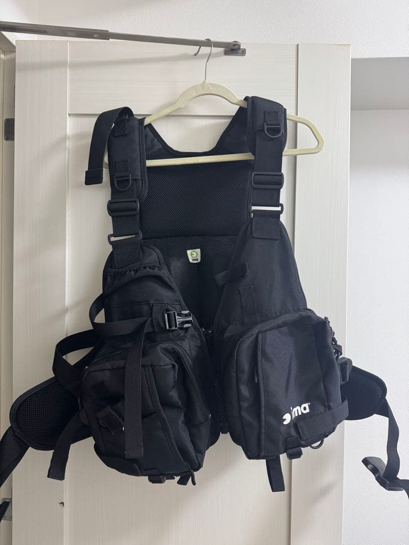 ima フィッシングベスト ブラック