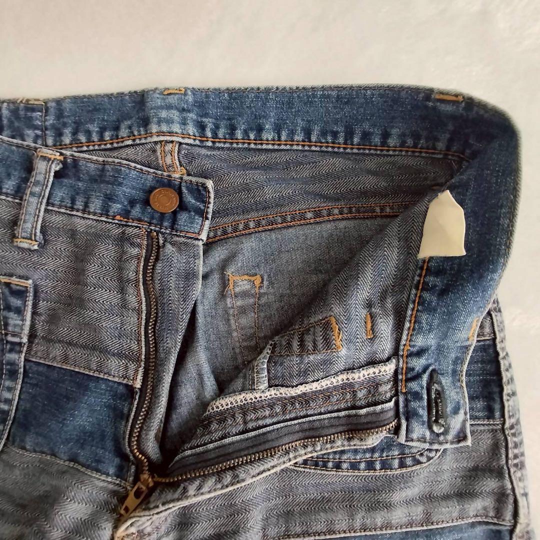 90s 初期　ヒステリックグラマー ツギハギデニム ウミヘビ　S フレア　y2k