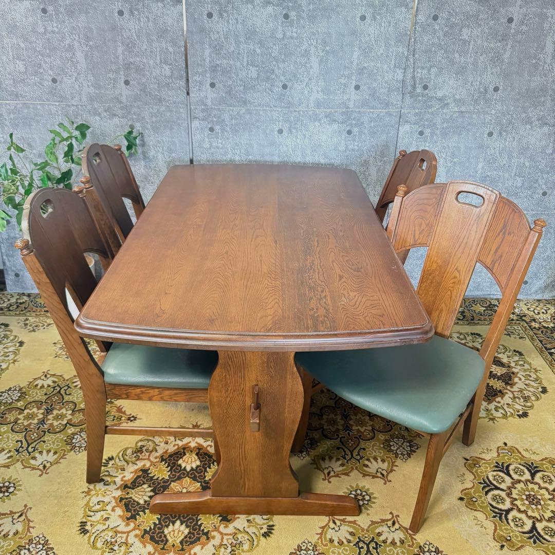 ꧁カリモク家具 karimoku꧂ダイニングテーブル&チェア4脚セット レザー