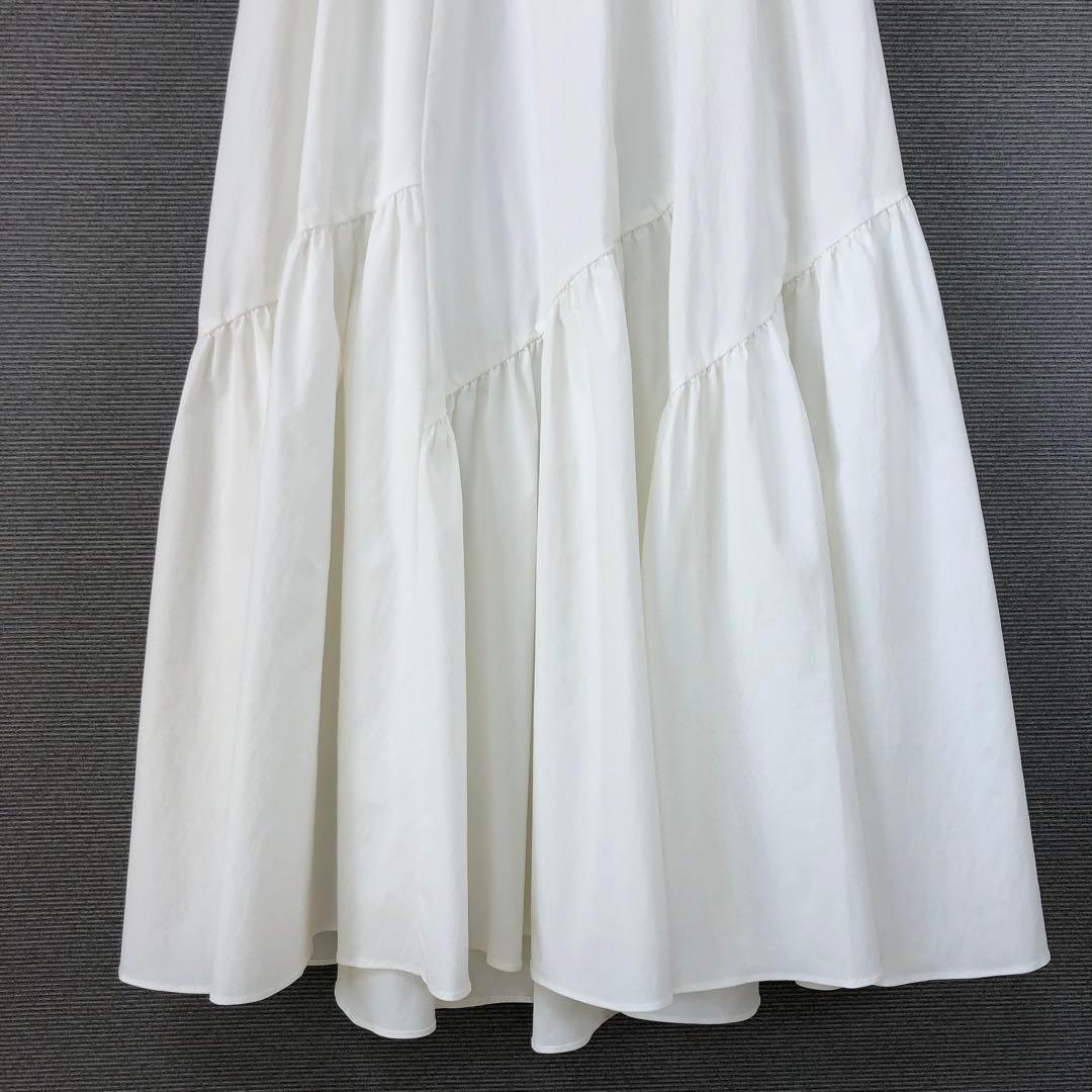 未使用品 allureville 25SS バイヤス切替スカート 1 ホワイト