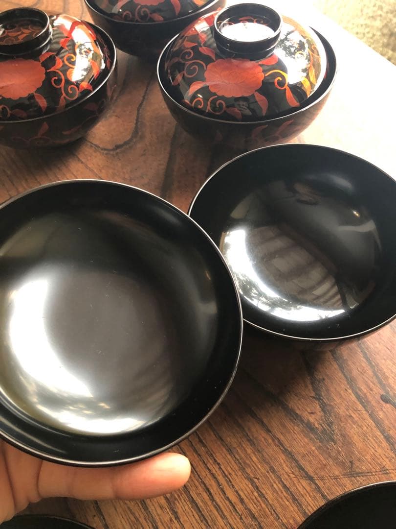 専用！極上白檀塗の美しいお椀5点（検京塗平安象彦蒔絵椀懐石椀