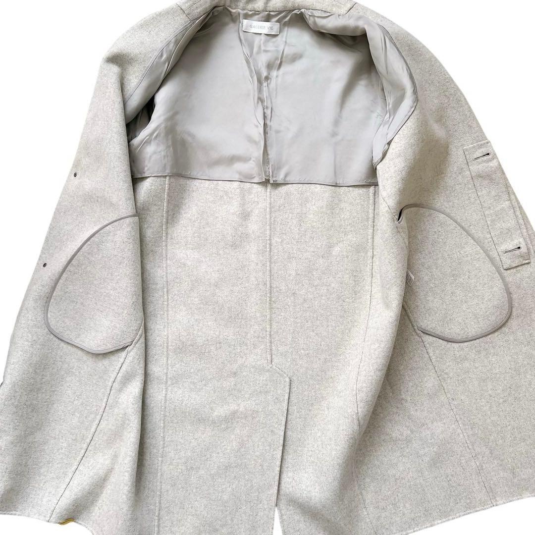 GALERIE VIE　ライトメルトン チェスターコート　ライトグレー　36