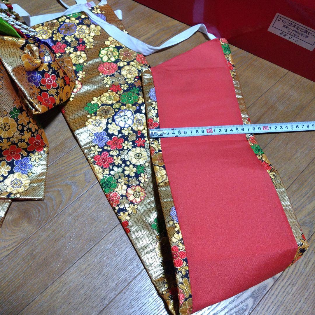 美品★大寸七歳★金と花★帯草履バックはこせこ