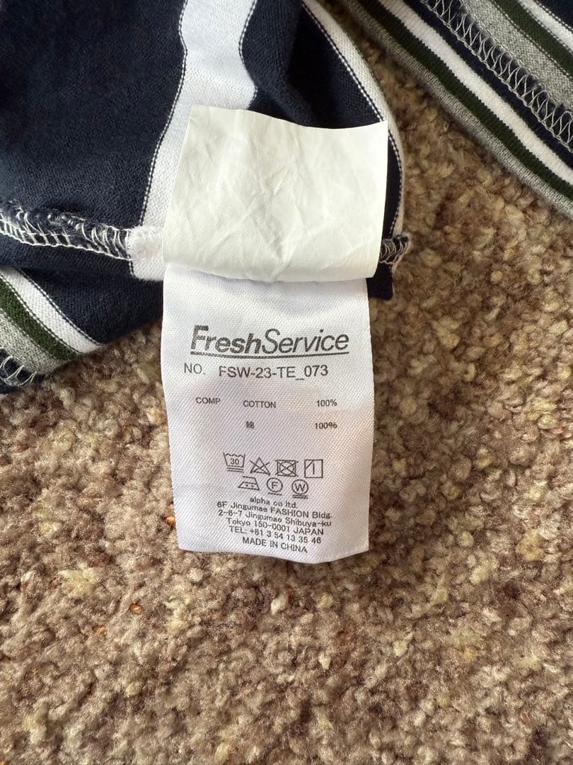 fresh service　フレッシュサービス　ボーダー　ロンT