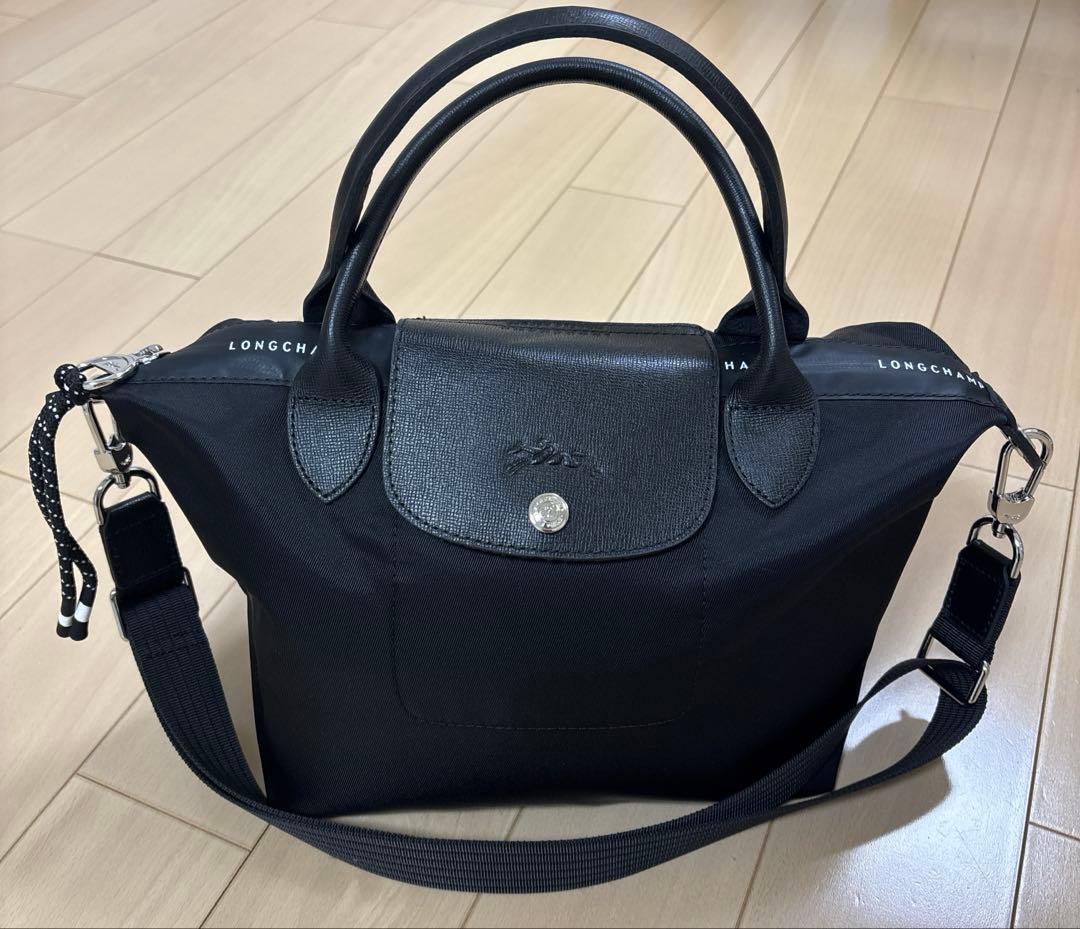 LONGCHAMP ブラック トートバッグ1512