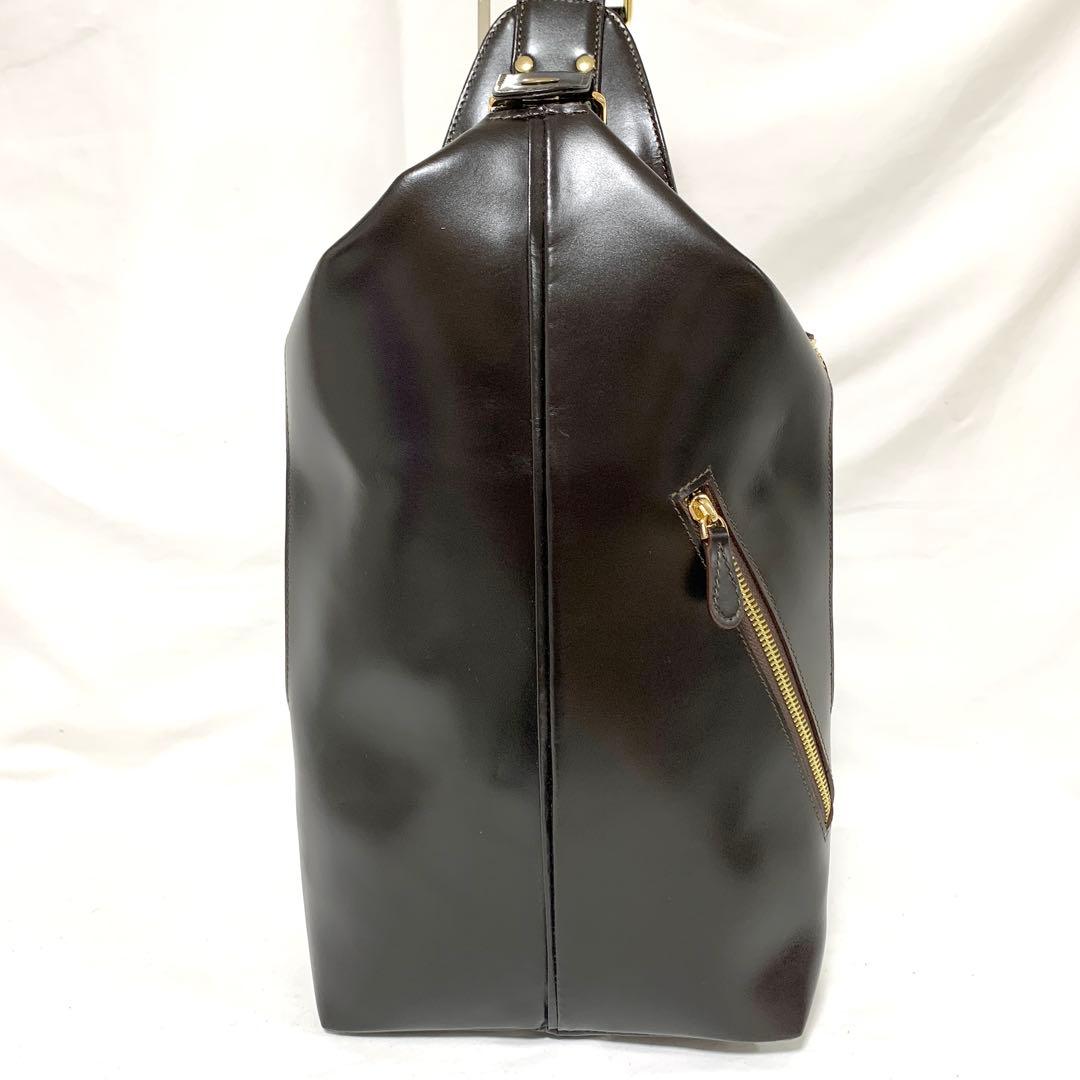 DAYSART イタリアンレザー ボディバッグ ブラウン 左右掛け