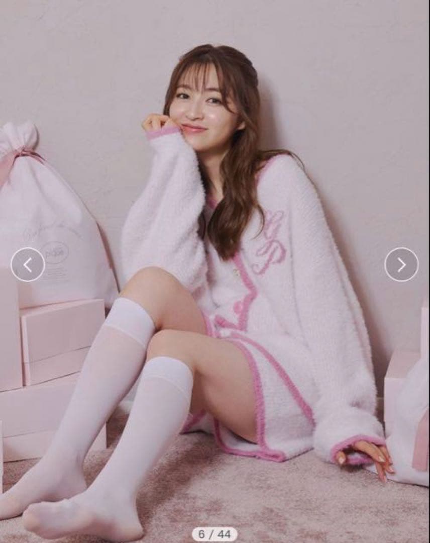 【新品・未使用】ジェラピケ 限定ラメフェザーカーディガン&ショートパンツセット