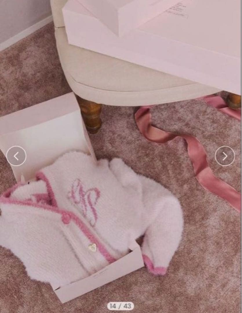 【新品・未使用】ジェラピケ 限定ラメフェザーカーディガン&ショートパンツセット