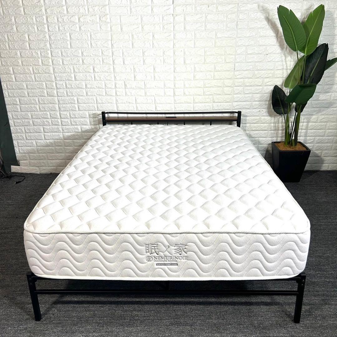 ベッドセット フレーム マットレス ダブル リビングハウス 眠ノ家 G026