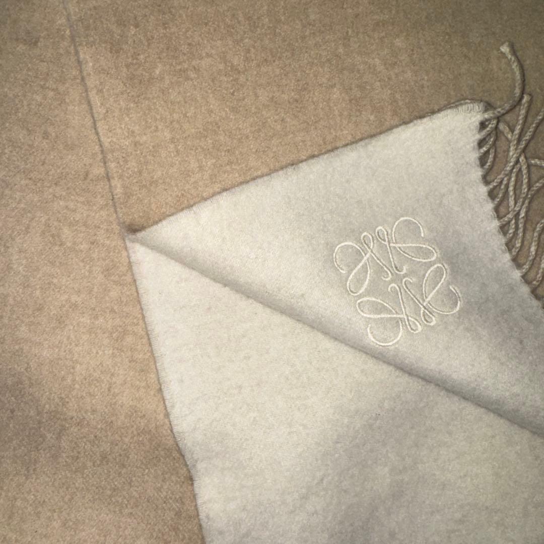 ロエベ LOEWE マフラー リバーシブル ベージュ