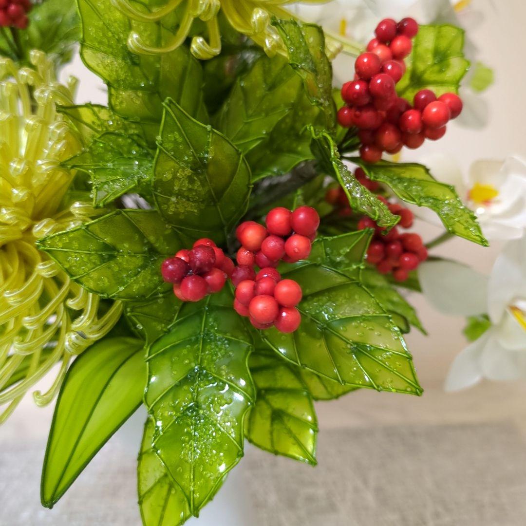 アメリカンフラワー　ディップフラワー　菊アレンジメント