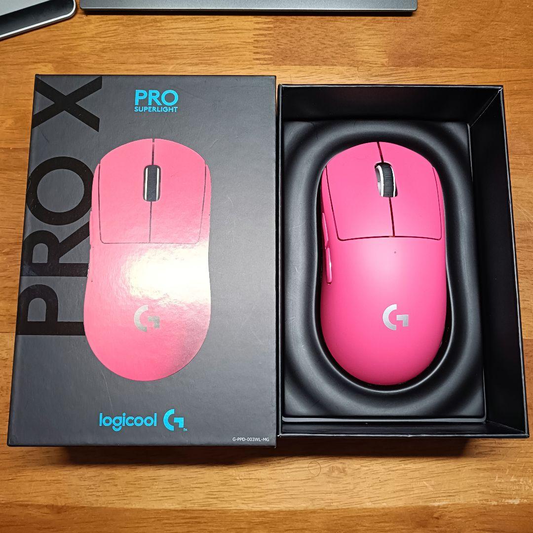 【 美品 】Logicool G PRO X SUPERLIGHT (マゼンタ)