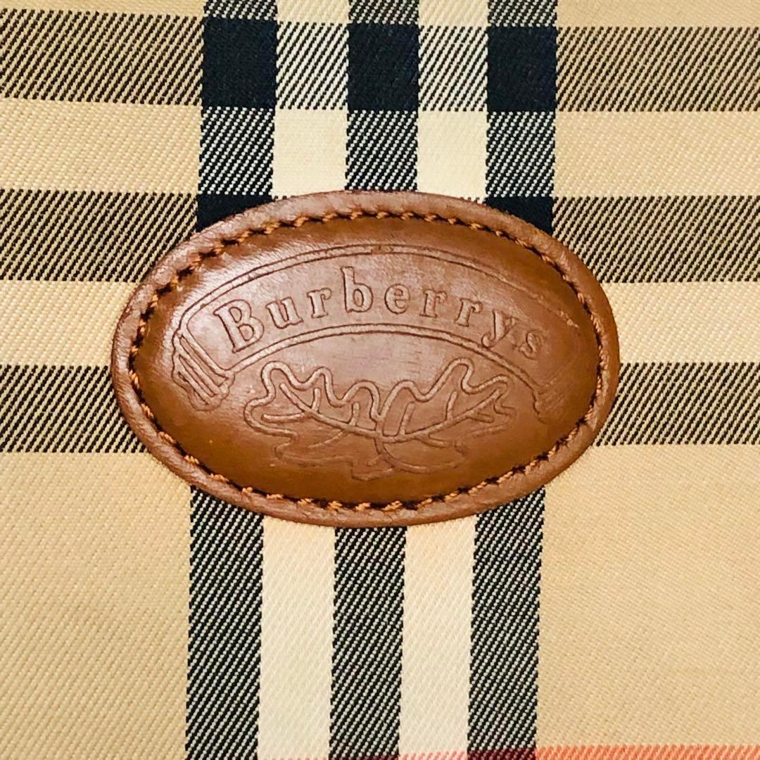 バーバリー ノバチェックトートバッグ レザー A4サイズ収納可 シャドーホース