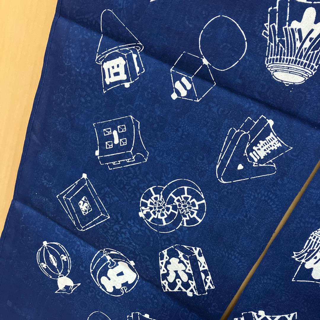 藍染 暖簾❣️本当に良い物をお探しの方❣️藍染工芸士『鈴木松男』作❣️長板藍染 ③-1