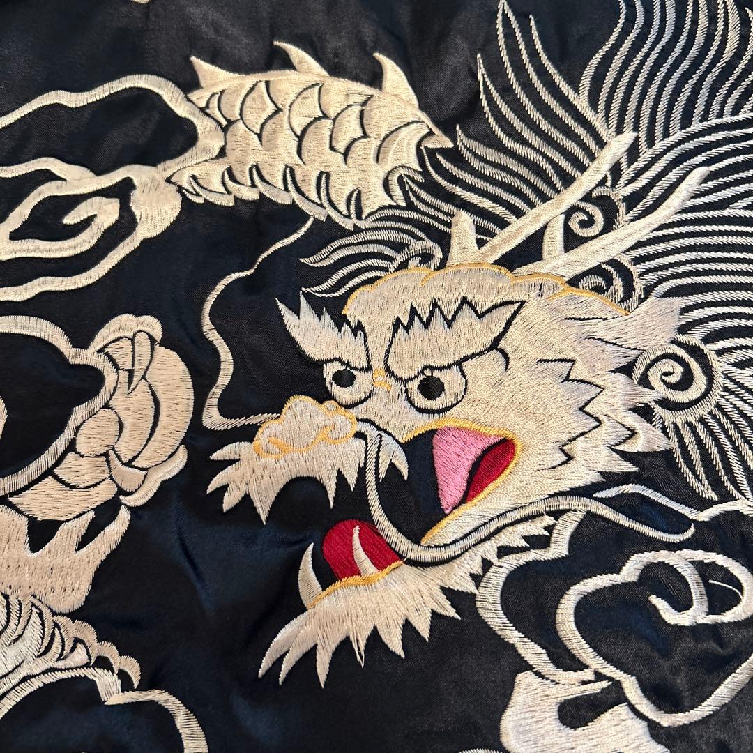 東洋エンタープライズ　刺柄デザイン スカジャン L TT10636 グリーン