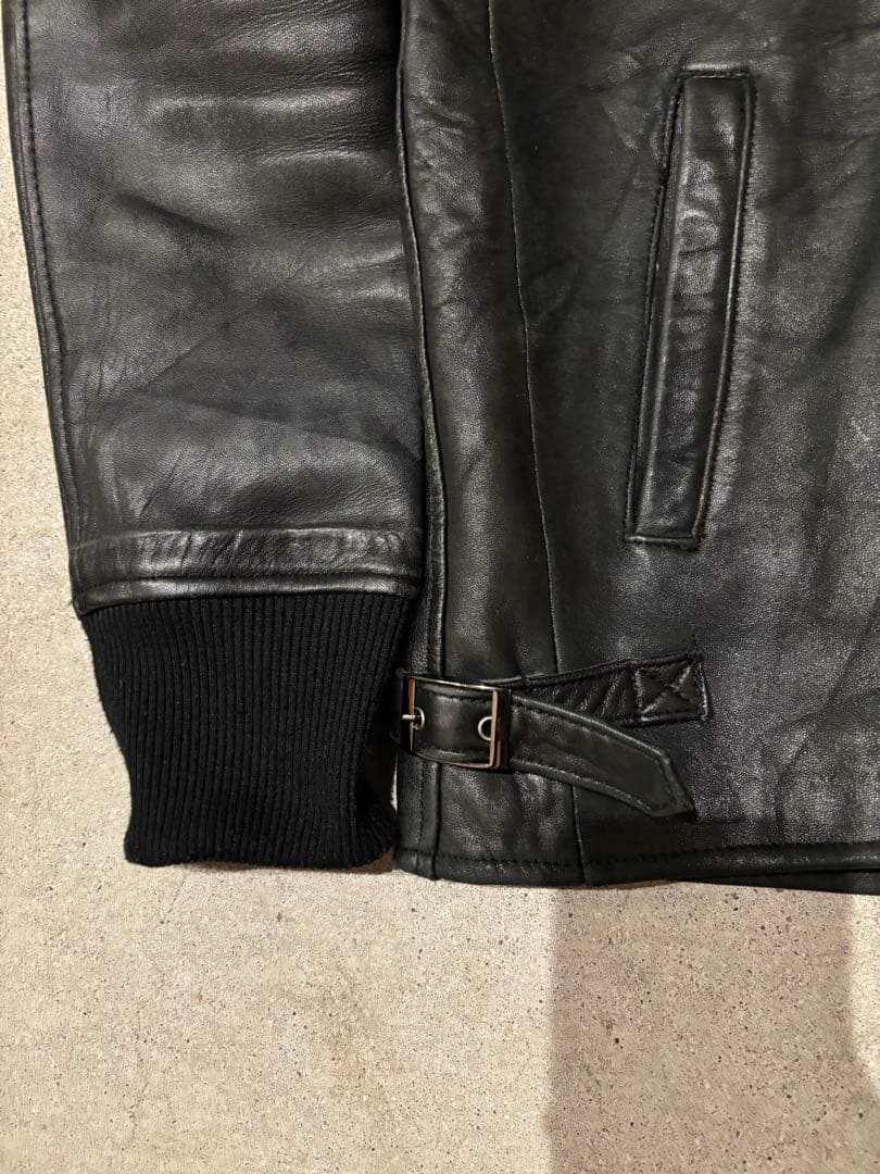 00,s archive ラムレザー ジップフーディー ダークウェア