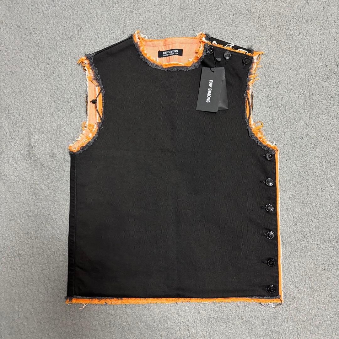 RAF SIMONS 23SS ダブルデニムトップ ノースリーブ ベスト 未使用