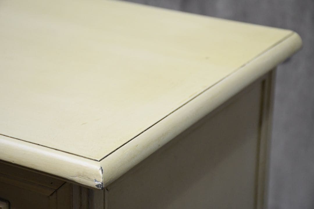 EFK19 アンティーク調 4段 サイドチェスト 勿忘草 わすれな草 ペイント