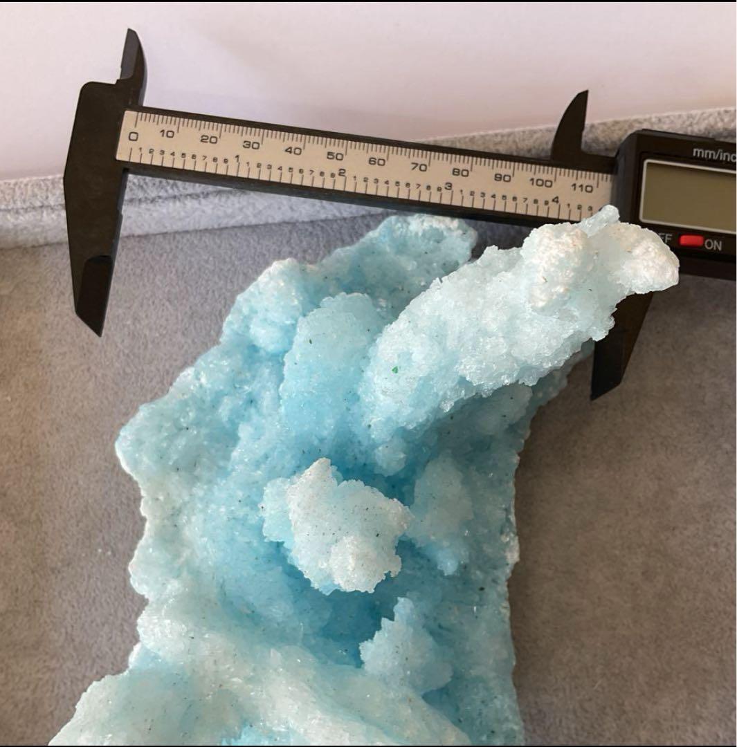 T991-2 アクアマリン水晶結晶　原石ジオードクラスター　天然石