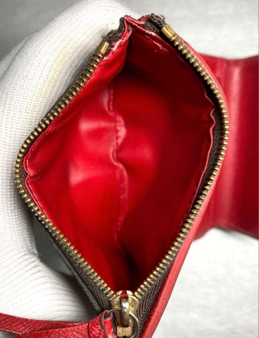 ルイヴィトン ダミエエベヌ ポルトフォイユ　ヴィクトリーヌ 三つ折り財布