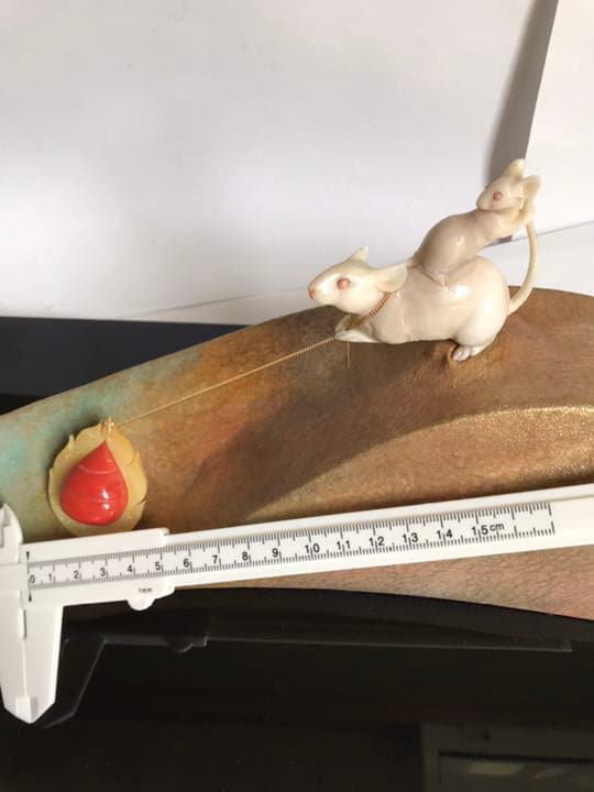 珊瑚　鼠　18金   吉祥物