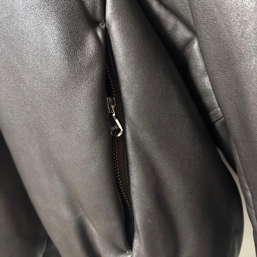 未使用品✨YOKE ヨーク　レザージャケット　中綿ブルゾン　シープスキン　茶系