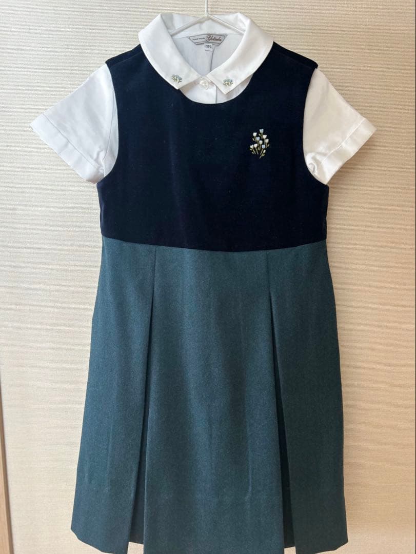 白金　よつば　ジャンパースカート ブラウス　セット