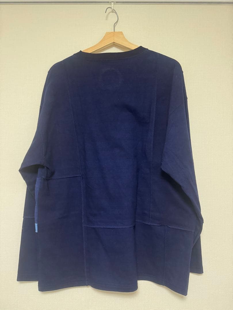 新品　blue blue japan インディゴロングスリーブカットソー　L