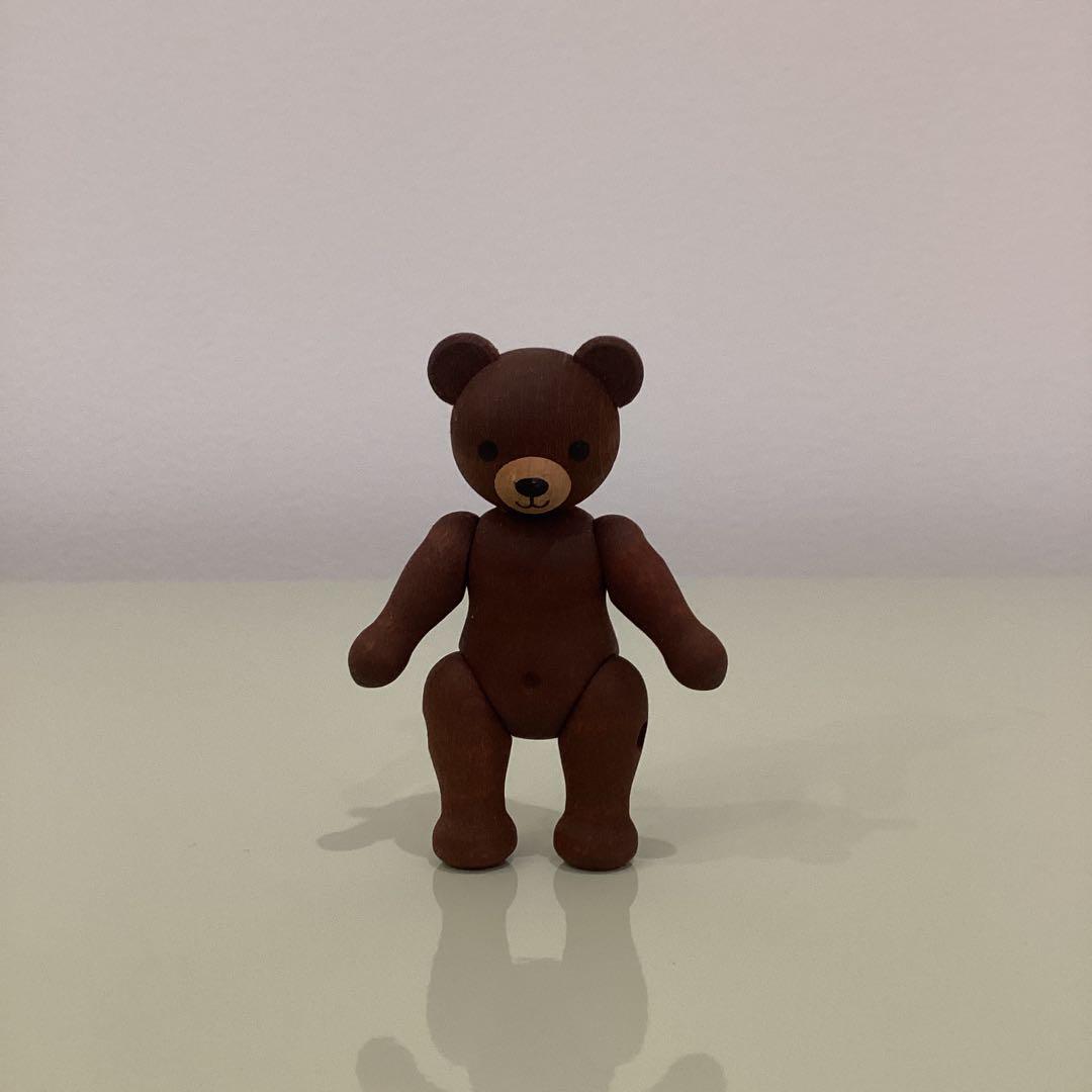 【専用】　新品　ドイツ　KWO 木製テディベア　ブラウン色　木製くま　家族