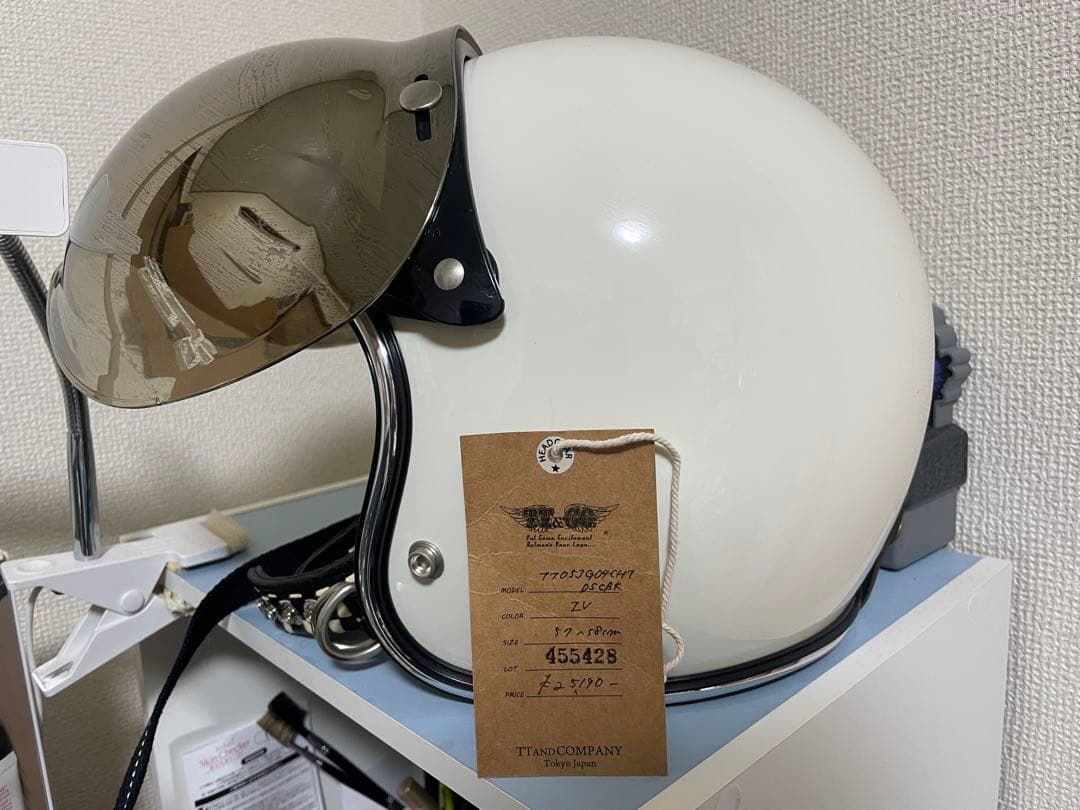 TT&CO Super Magnum ジェットヘルメット ホワイト