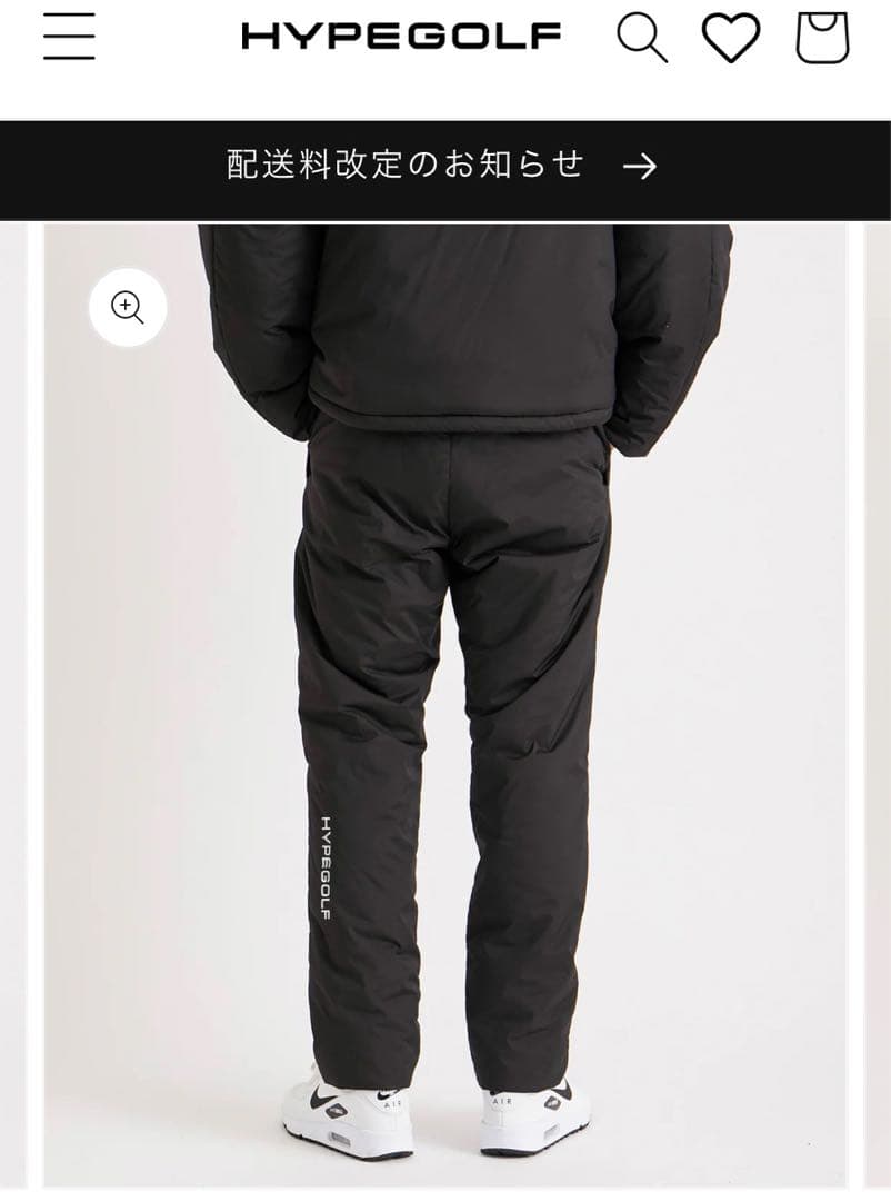 メンズウェア HYPEGOLF NYLON RIP PUFF LONG PANTS BLACK