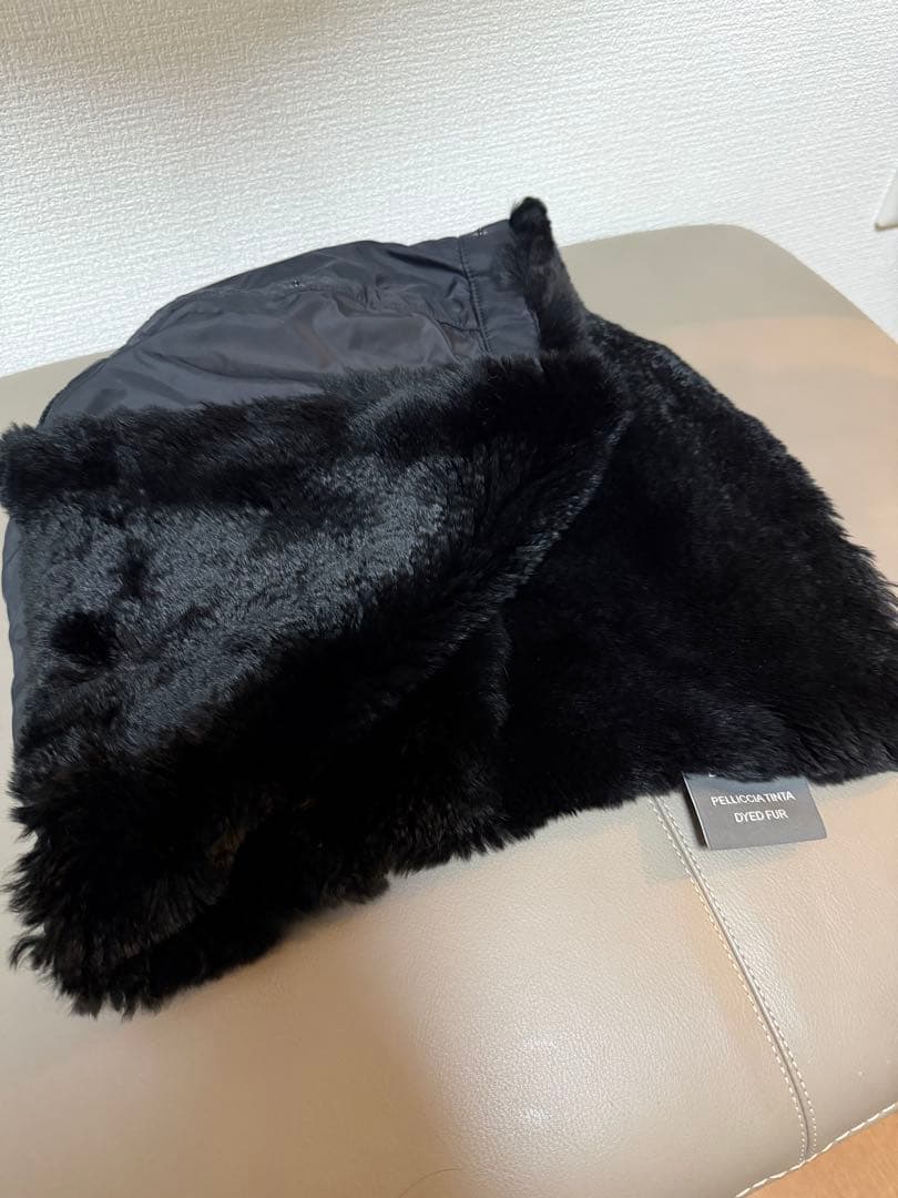デュベティカ カリスドゥエ ダウン コート レッキスラビット ファー 黒 42