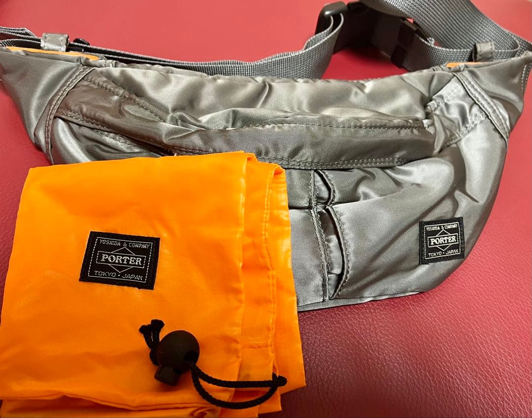 PORTER ポータータンカー　ウエストバッグS シルバーグレー 美品