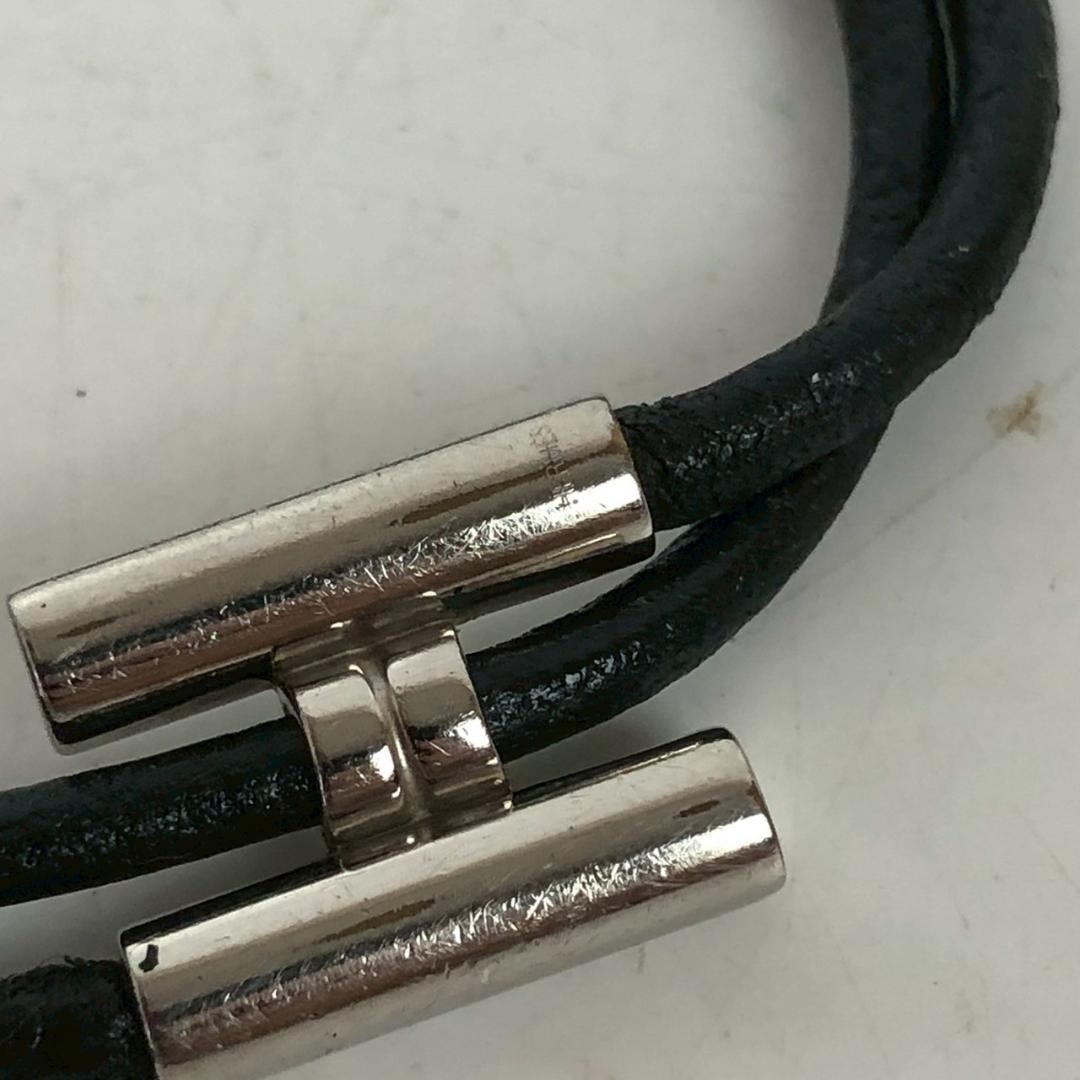 HERMES エルメス マグネット式 レザー風コード ブレスレット アクセサリー