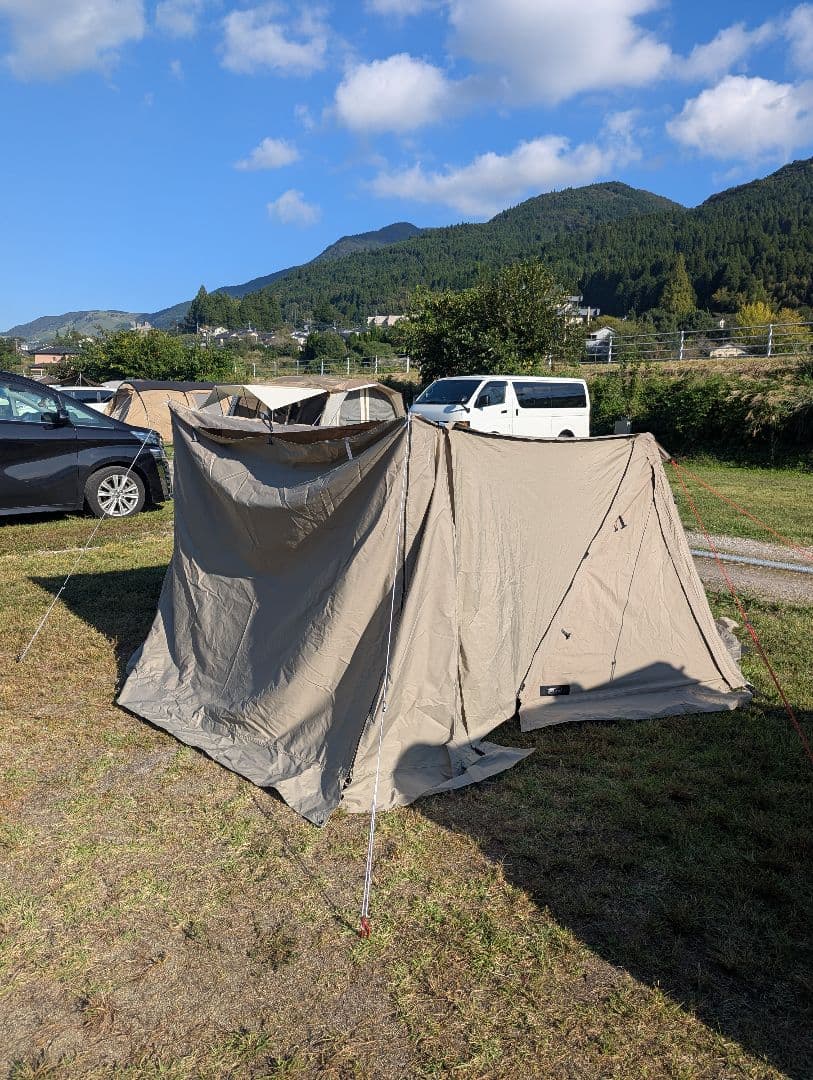 値下げ☆TC素材！FIELDOORパップテントTC320＋横幕＋前幕フルセット☆