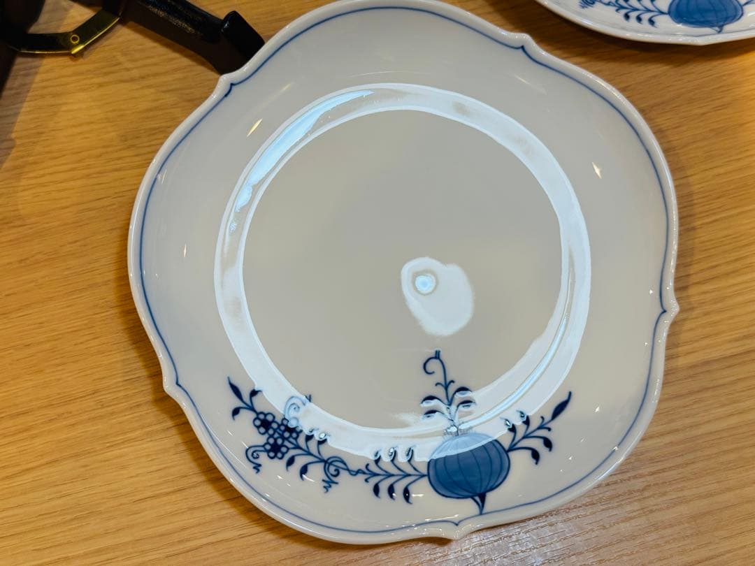 B8045【マイセン】ブルーオニオン スタイル ケーキ皿 2枚