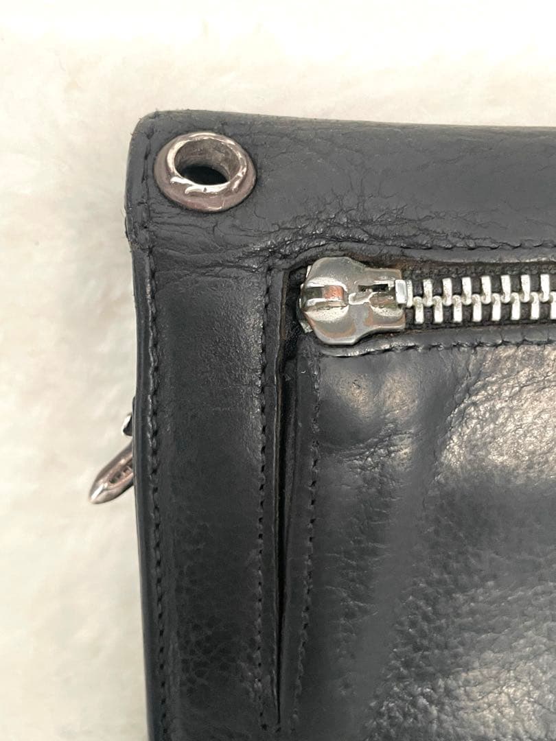 専用‼️Chrome Hearts ★クロムハーツWAVE黒長財布/購入店納品書付