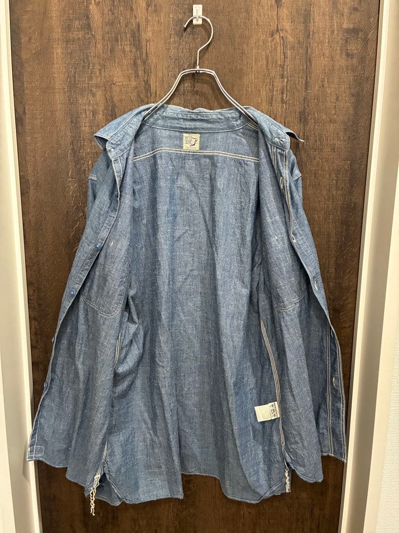 orSlow オアスロウ シャンブレー ワークシャツ XL長袖シャツ デニム 4