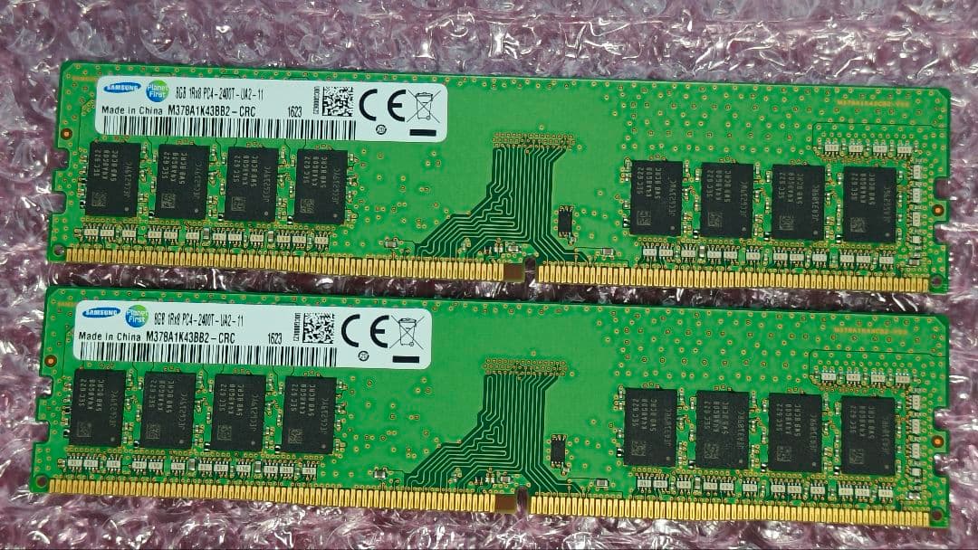 DDR4 8GBx2枚 16GB pc4-2400 動作確認済み ⑭