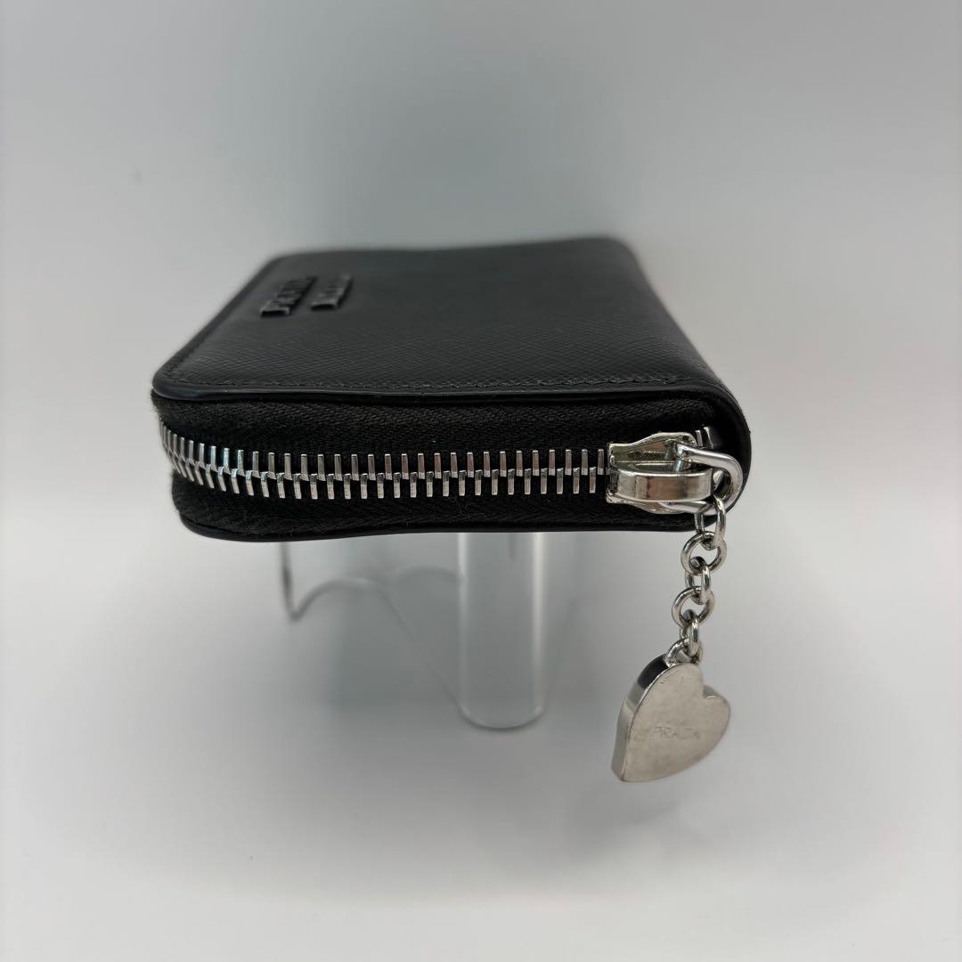 PRADA パース　ブラック　1MM268 ハート　SAFFIANO