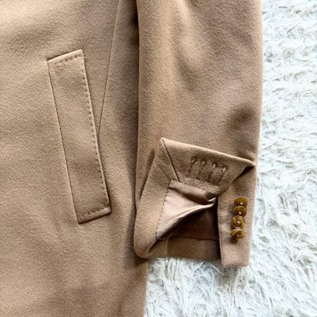 <美品>LARDINI キャメル ウール チェスターコート サイズ44