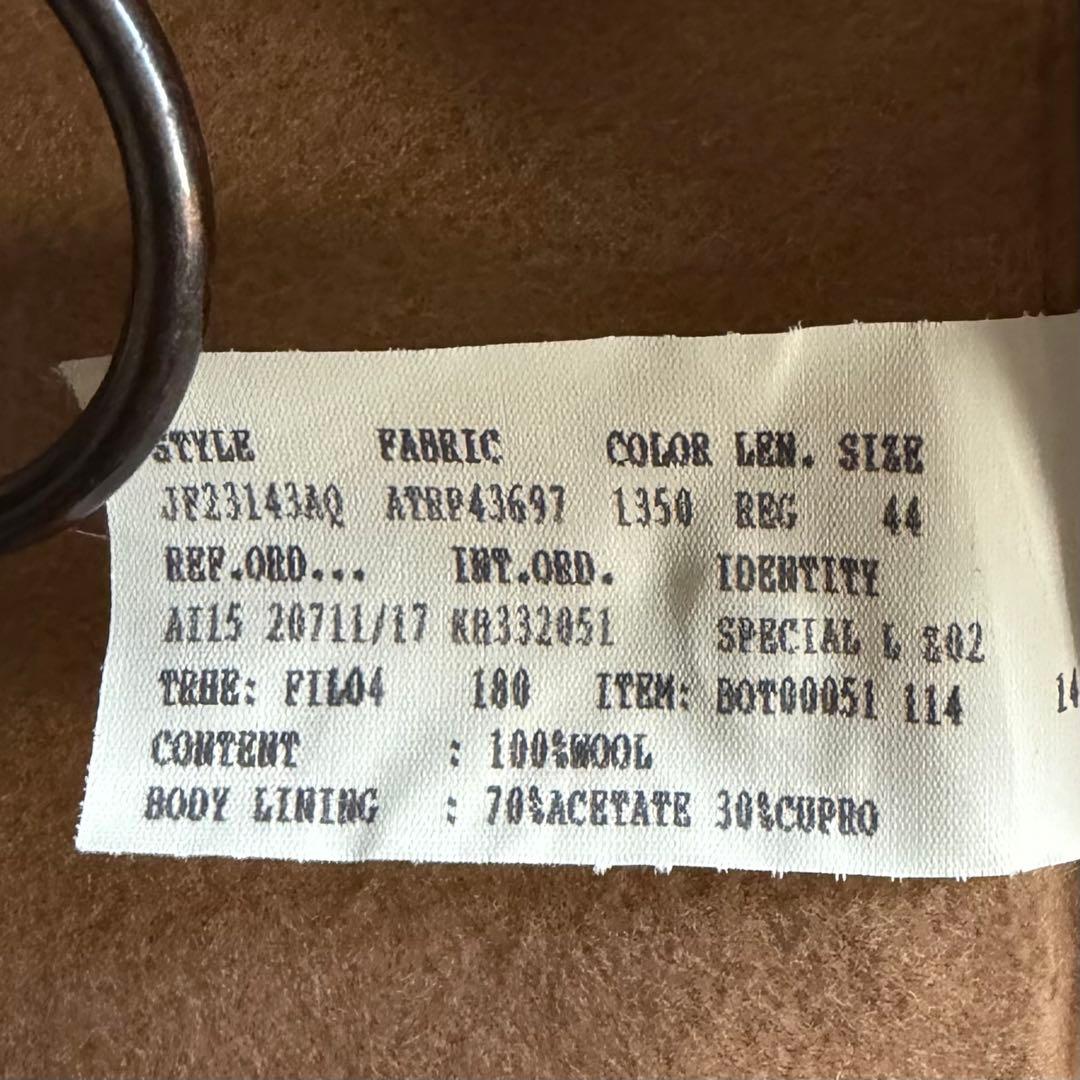 <美品>LARDINI キャメル ウール チェスターコート サイズ44