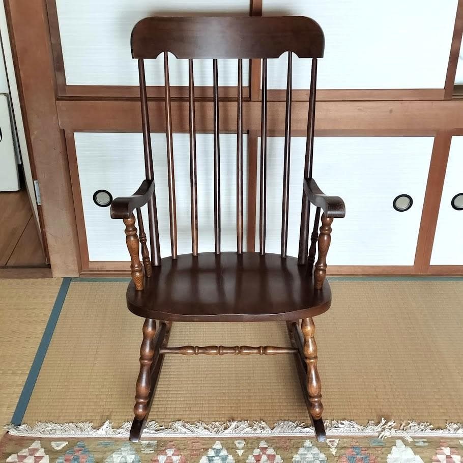 柏木工 ロッキングチェア 昭和レトロ ビンテージ 木製 無垢材 椅子 飛騨高山