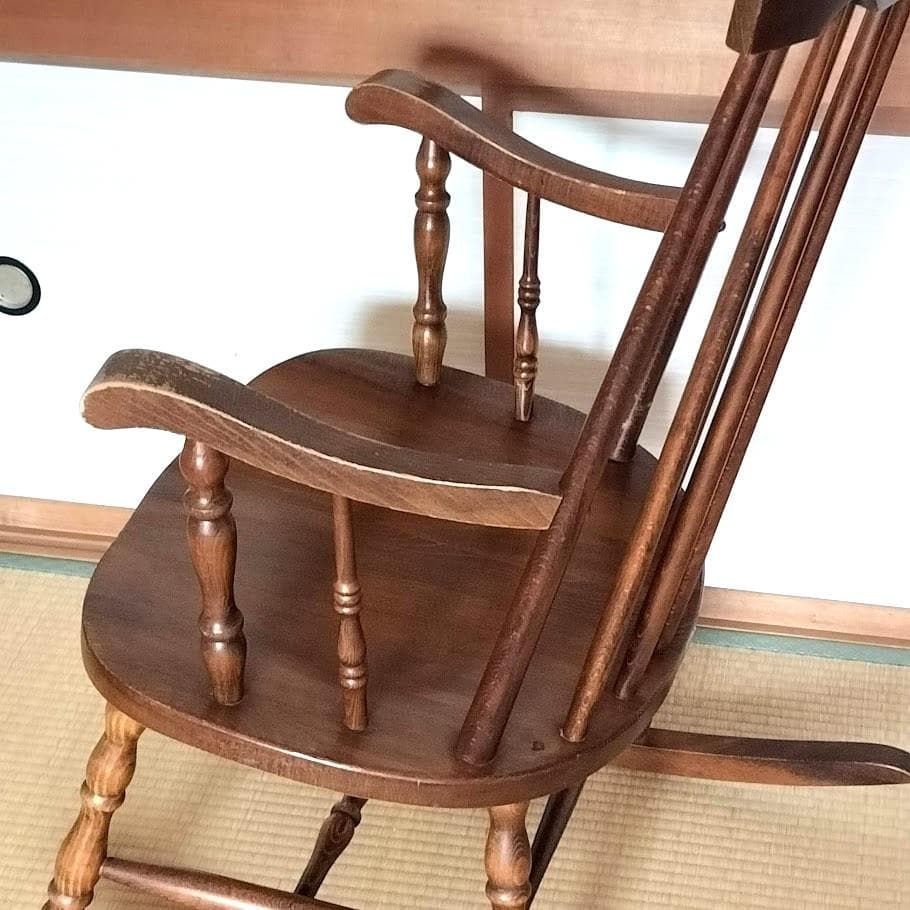 柏木工 ロッキングチェア 昭和レトロ ビンテージ 木製 無垢材 椅子 飛騨高山