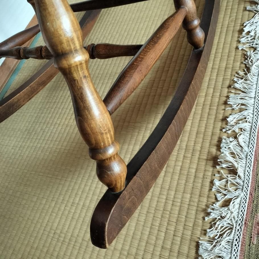 柏木工 ロッキングチェア 昭和レトロ ビンテージ 木製 無垢材 椅子 飛騨高山